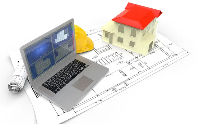 A construction professional reviewing project documents and plans